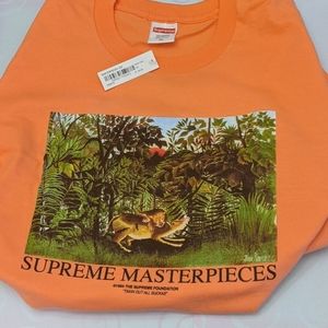 Supreme T-shirt Masterpieces Neon Orange